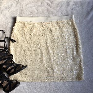 Cream Colored Sequin Skirt 🥂